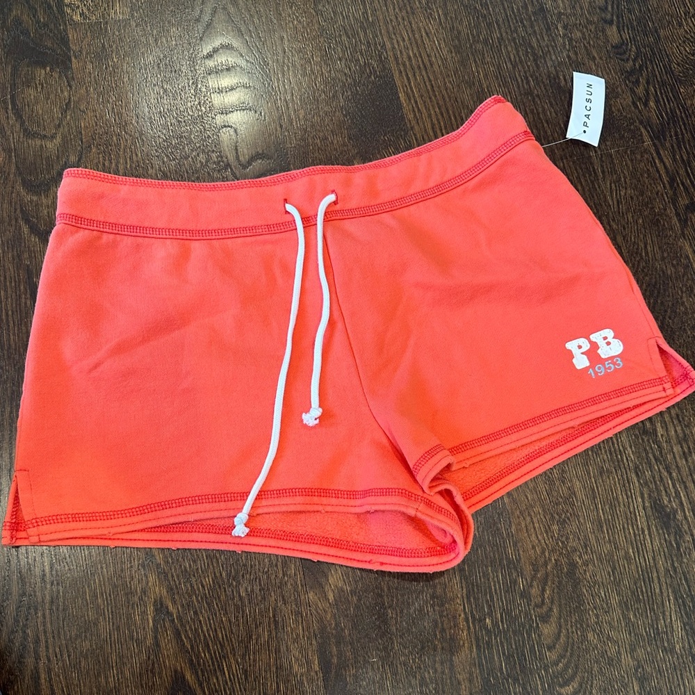 Playboy By PacSun Red Beach Sweat Shorts